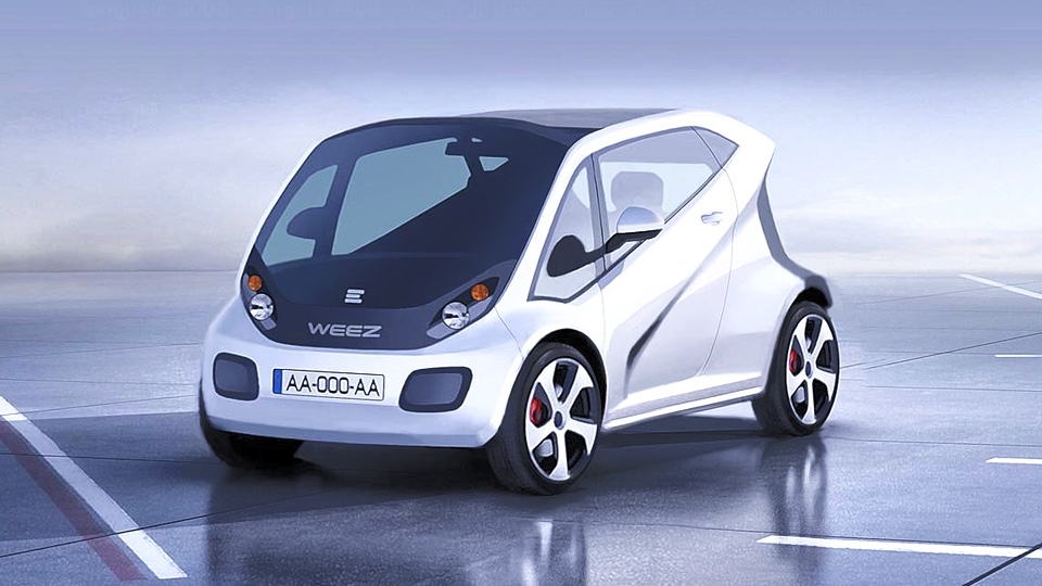 Weez, citadine électrique blanche à deux portes